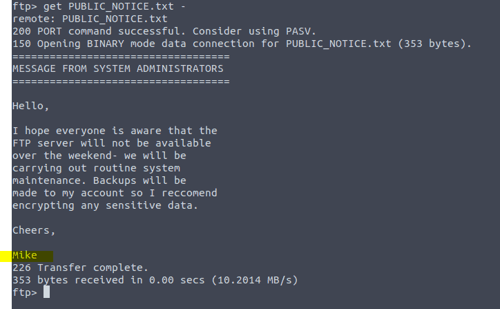 Network Services Room on Tryhackme