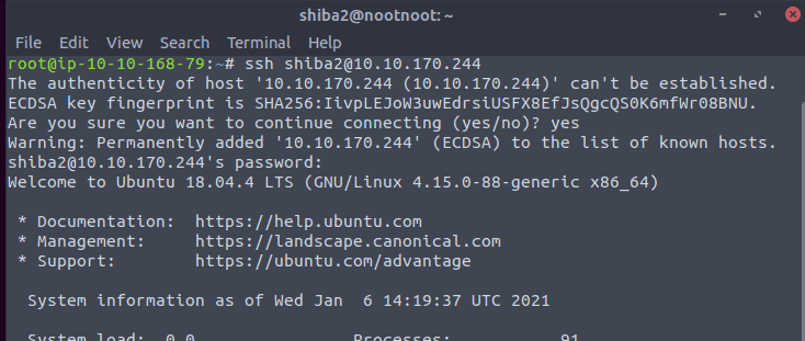 Linux Fundamentals Part 2 make an ssh connection