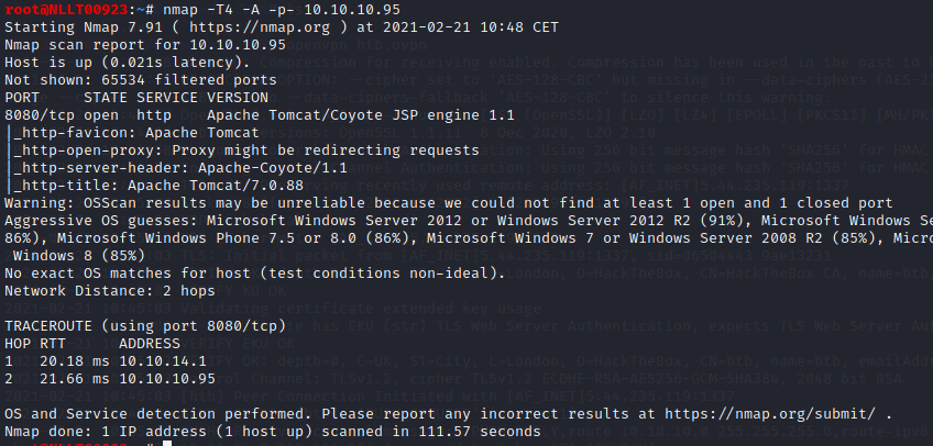 Jerry - HackTheBox write up