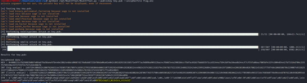 Weak RSA Challenge on hackthebox