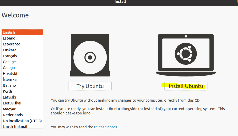 Ubuntu installation