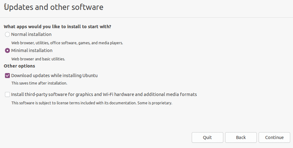 Ubuntu installation