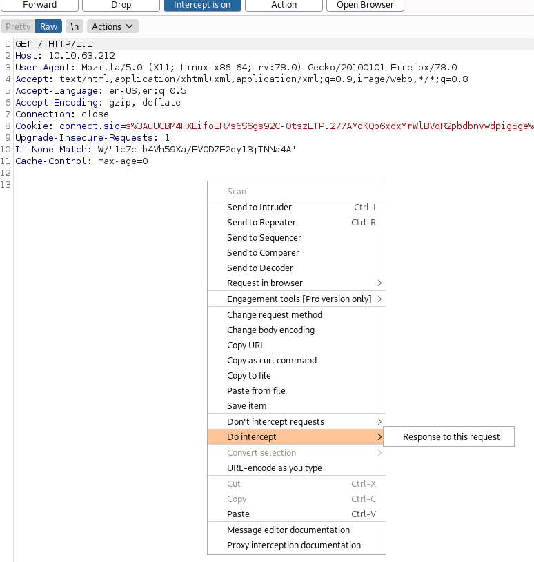 burpsuite do intercept