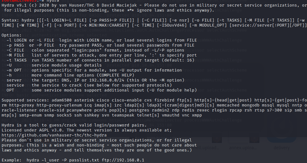 hydra password