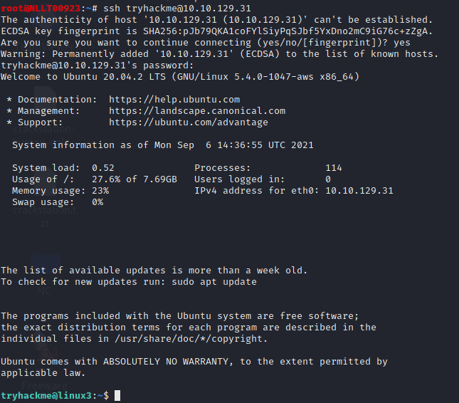 Linux Fundamentals Part 3 tryhackme