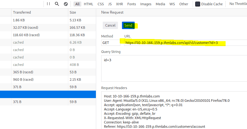 Resen json in firefox developers console