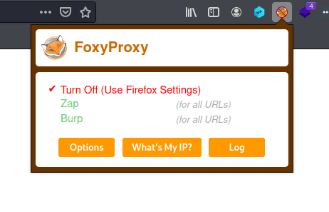 turn off foxy proxy