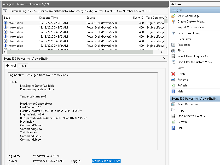 Windows Event Logs on Tryhackme